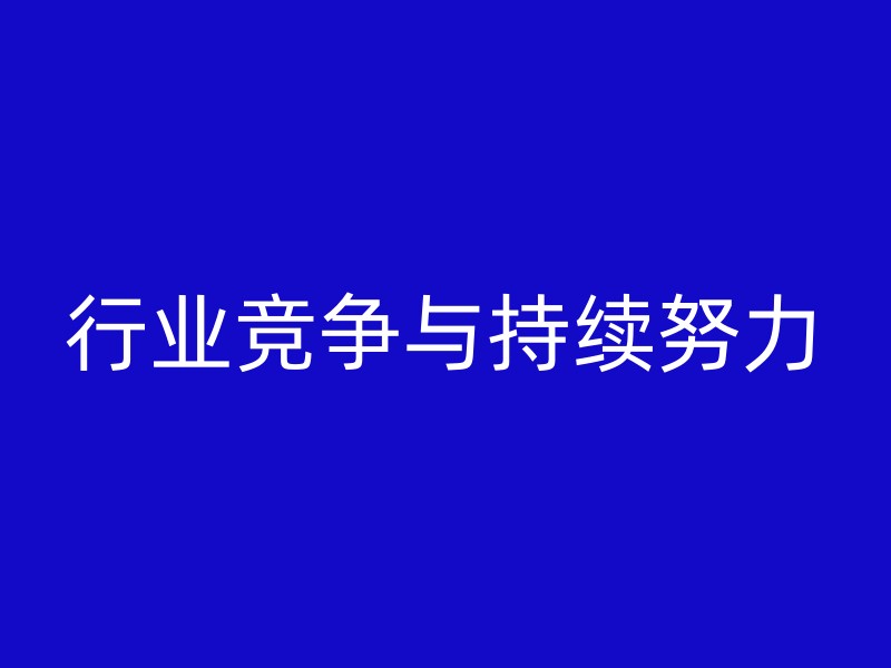 行业竞争与持续努力