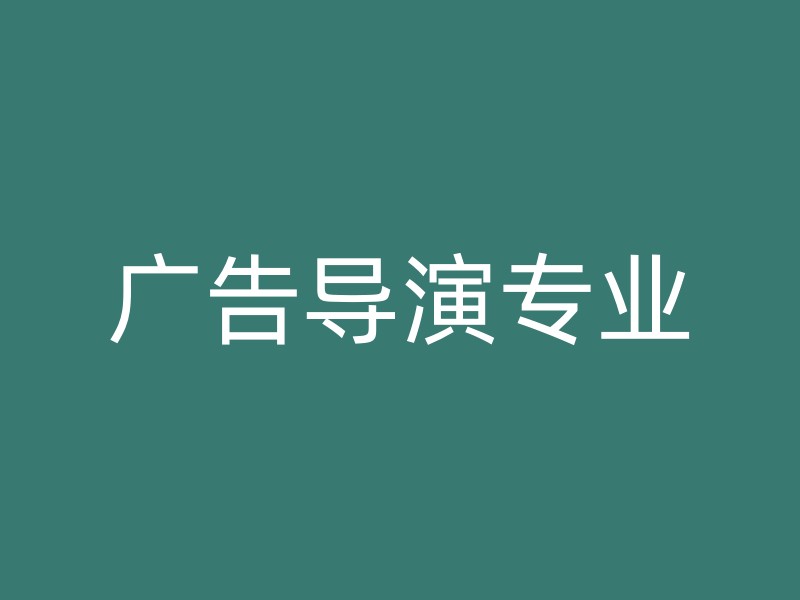 广告导演专业