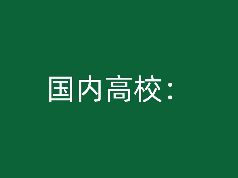 国内高校：