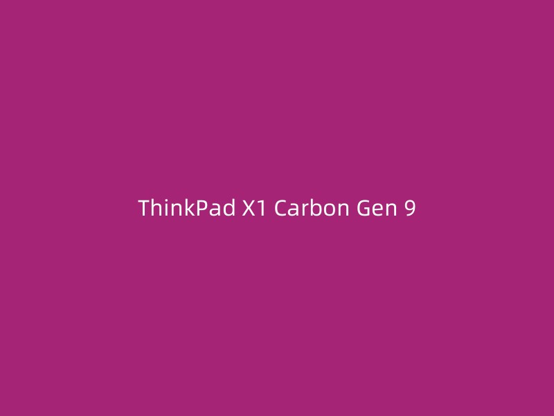 ThinkPad X1 Carbon Gen 9