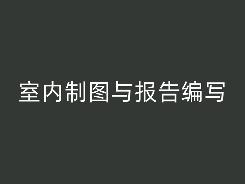 室内制图与报告编写