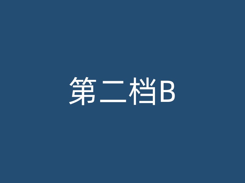 第二档B