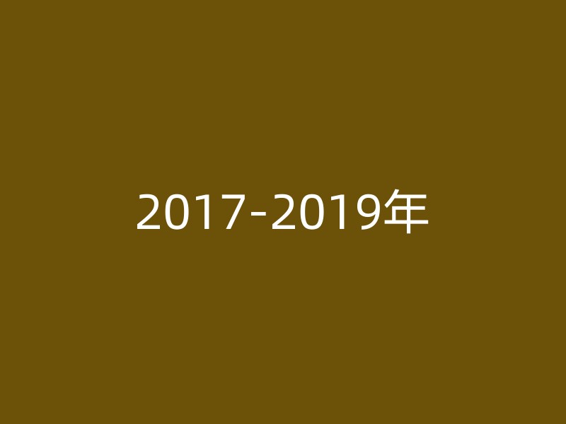 2017-2019年