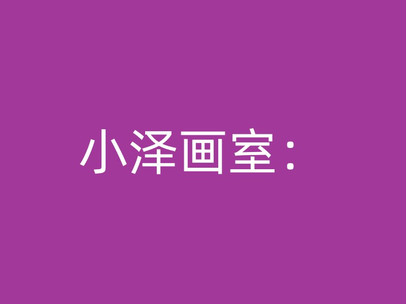 小泽画室：