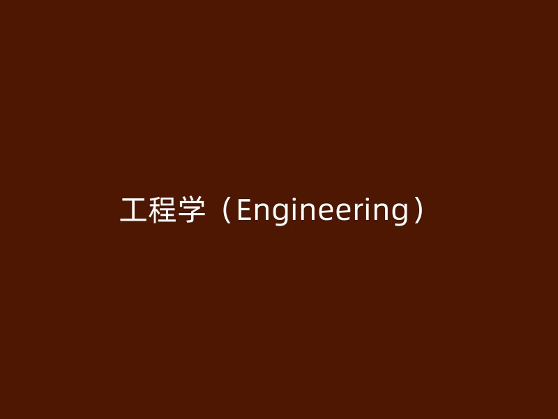 工程学（Engineering）