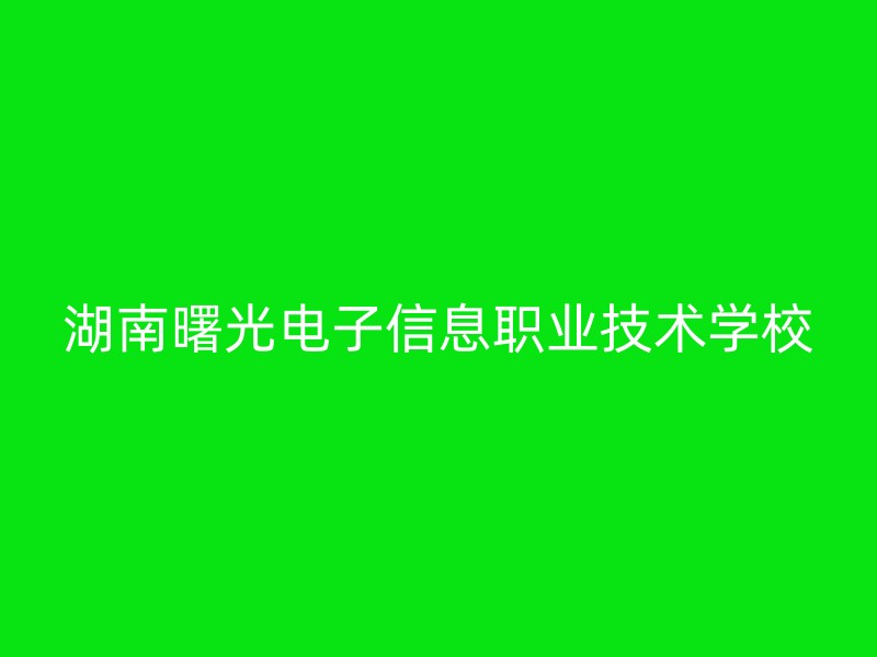 湖南曙光电子信息职业技术学校