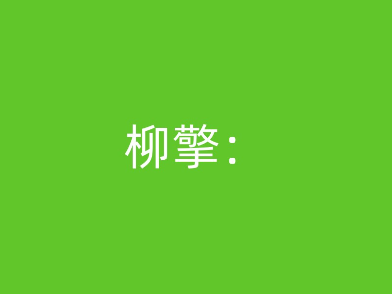 柳擎：