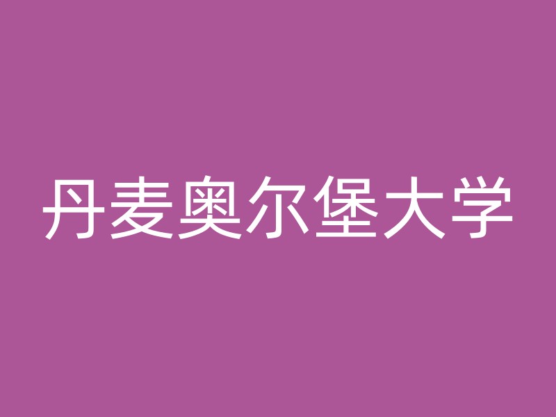 丹麦奥尔堡大学