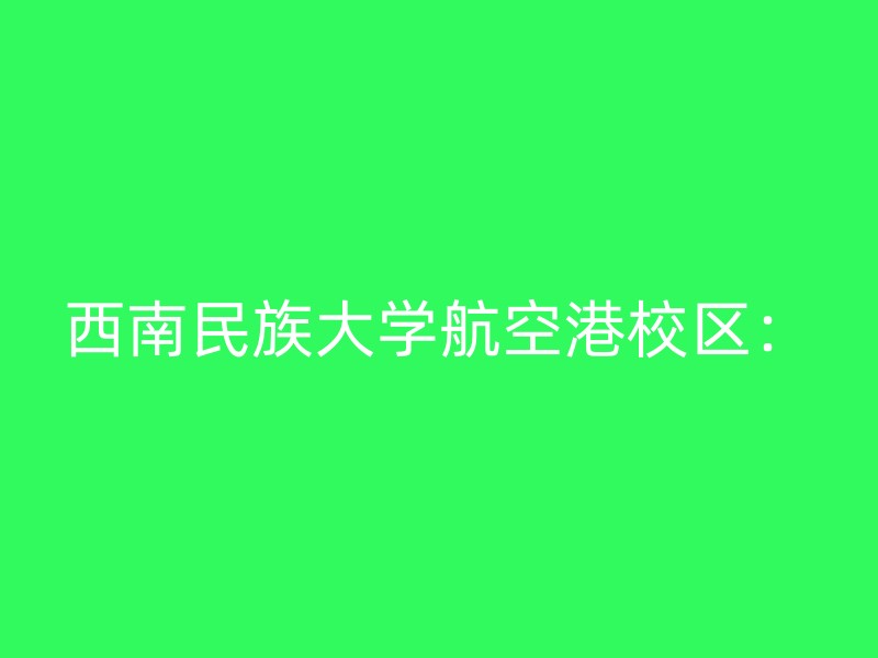 西南民族大学航空港校区：