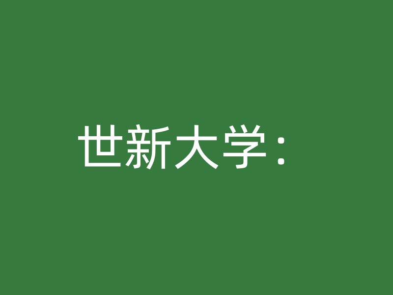 世新大学：