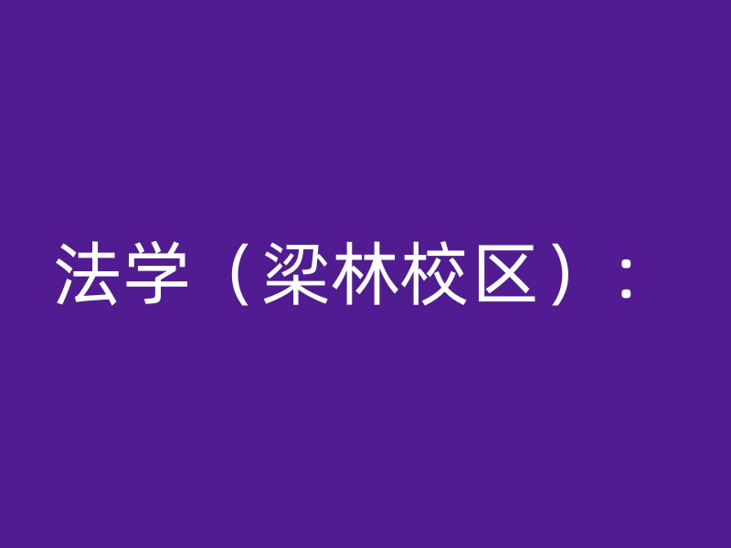 法学（梁林校区）：