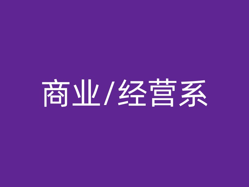 商业/经营系