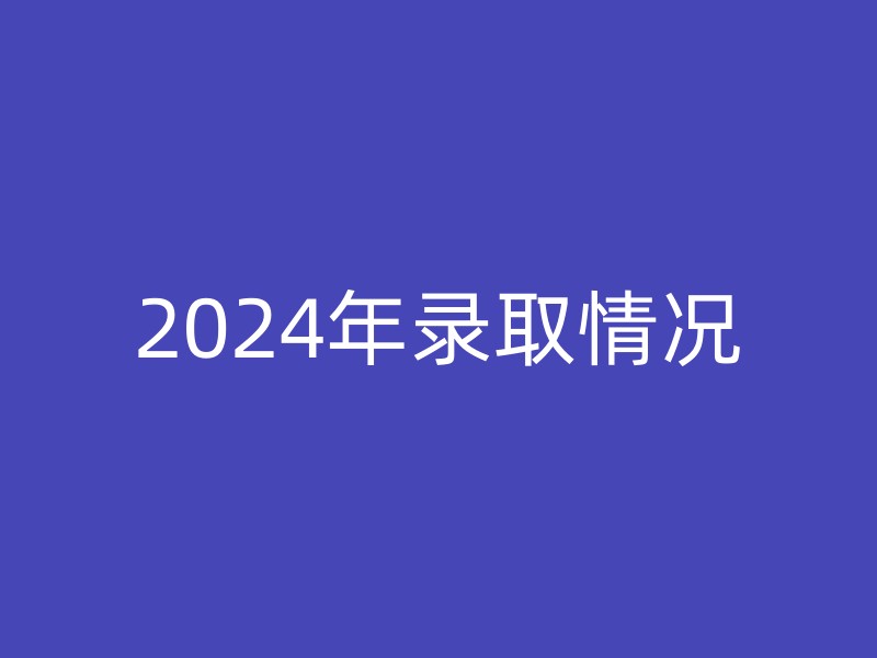 2024年录取情况