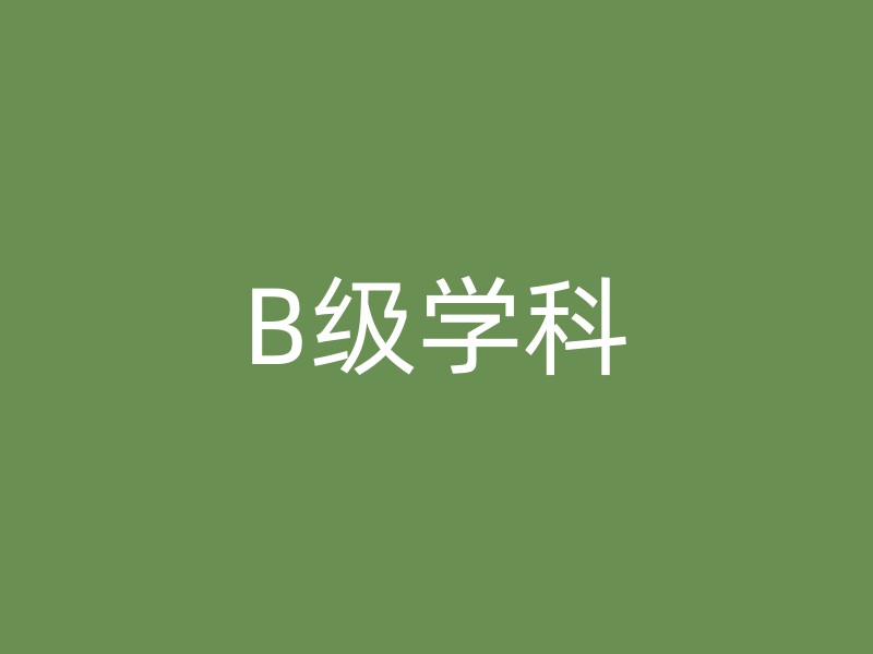 B级学科