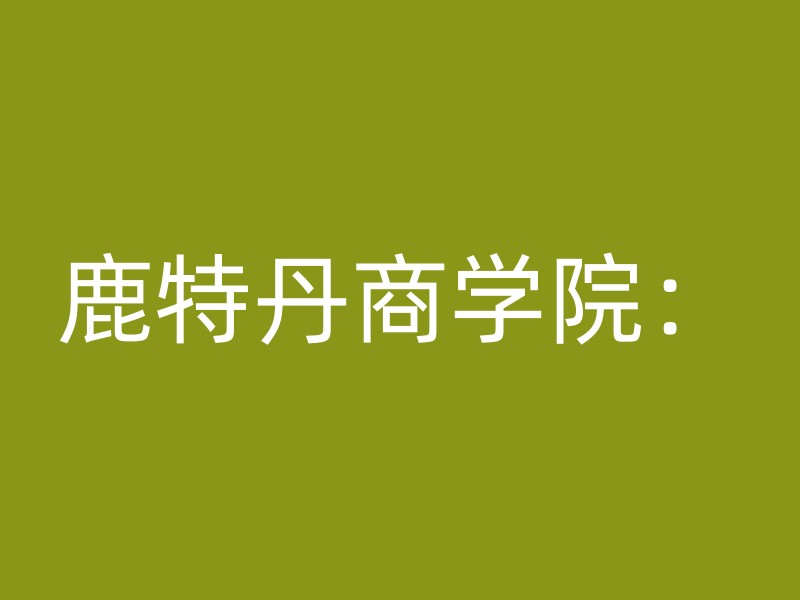 鹿特丹商学院：