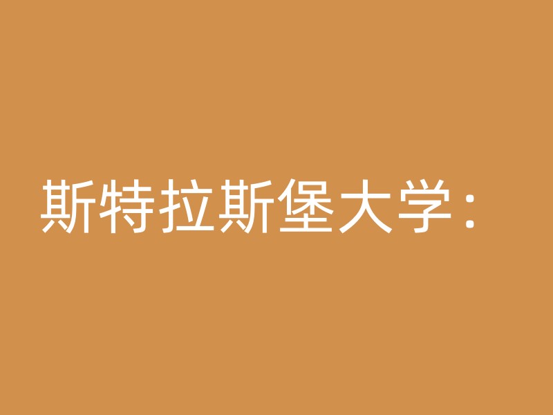 斯特拉斯堡大学：