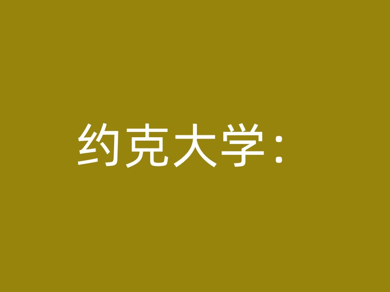 约克大学：