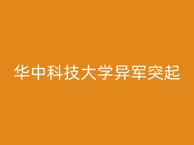 华中科技大学异军突起