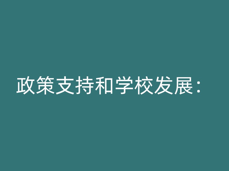 政策支持和学校发展：