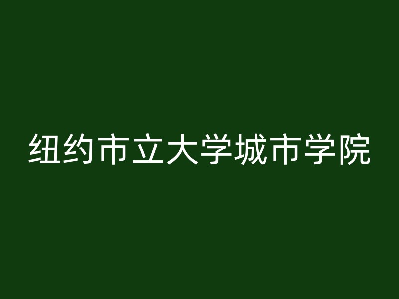 纽约市立大学城市学院