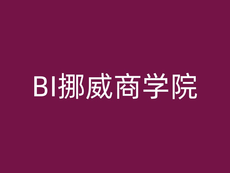 BI挪威商学院