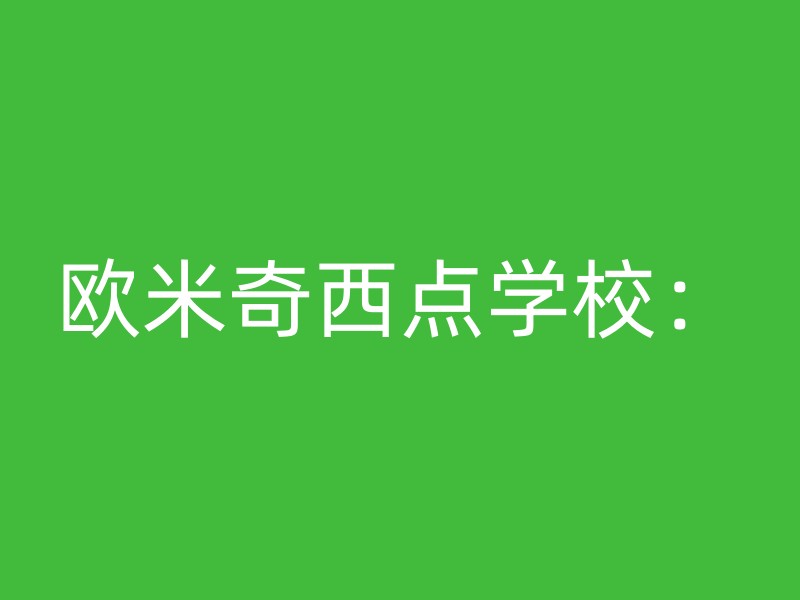 欧米奇西点学校：