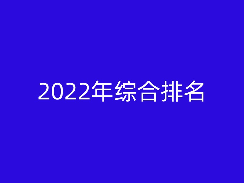 2022年综合排名