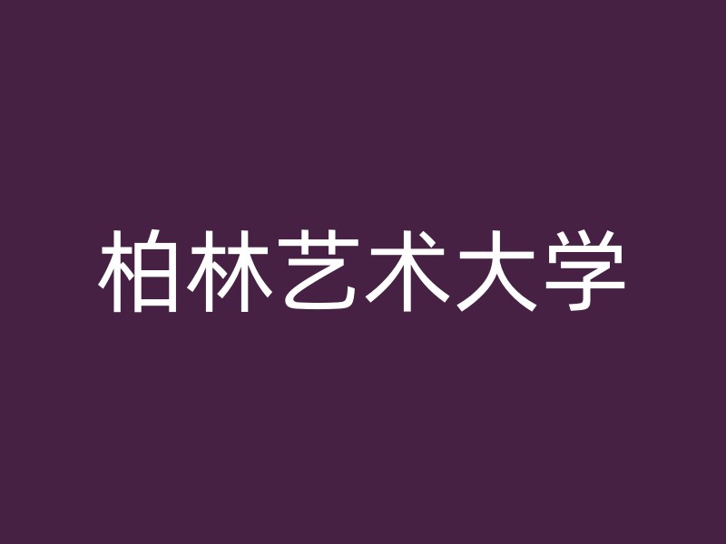 柏林艺术大学