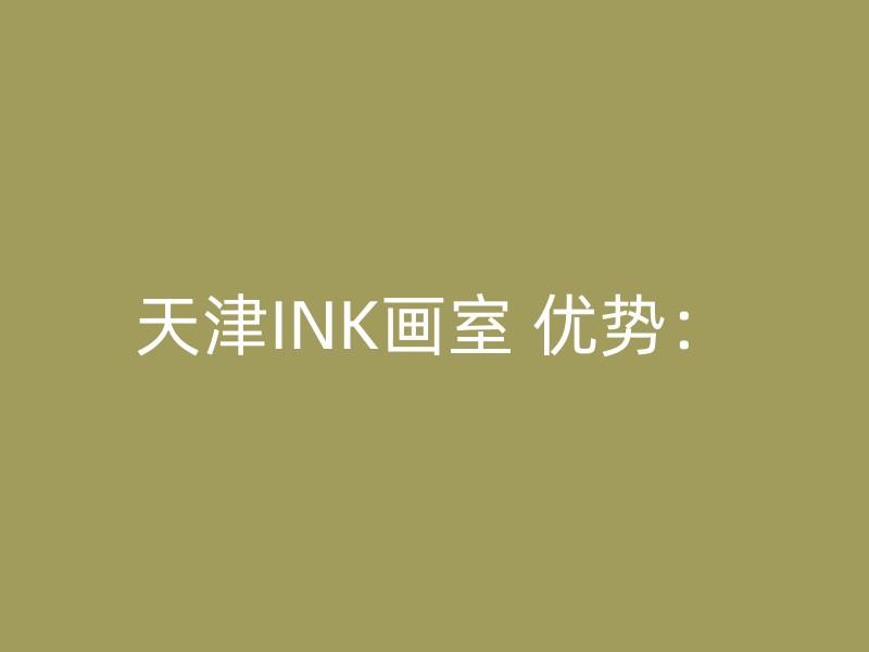 天津INK画室 优势：