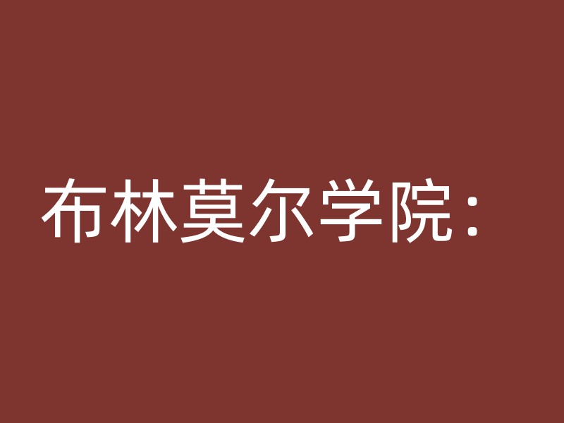 布林莫尔学院：