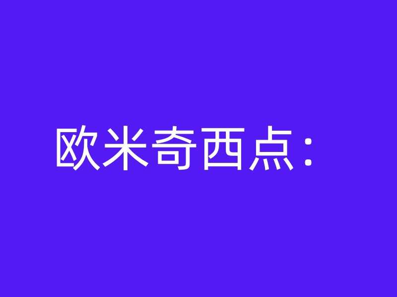 欧米奇西点：