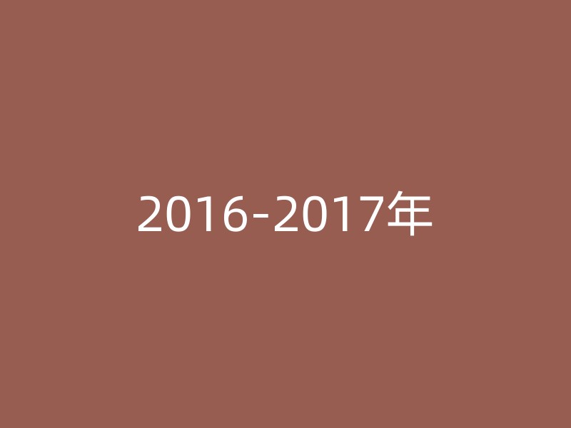 2016-2017年