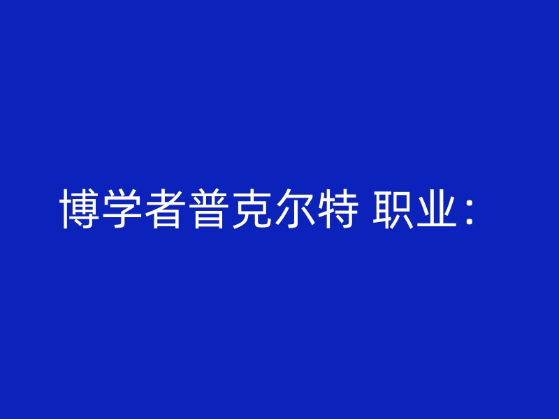 博学者普克尔特 职业：